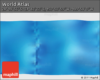 Physical 3D Map of the Area around 27° 58' 39" S, 150° 22' 30" W