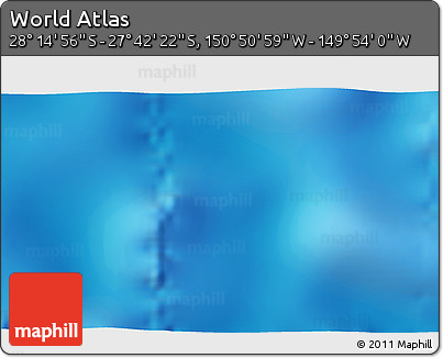 Physical 3D Map of the Area around 27° 58' 39" S, 150° 22' 30" W