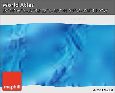 Shaded Relief 3D Map of the Area around 27° 58' 39" S, 151° 13' 29" W