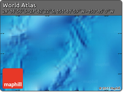 Physical Map of the Area around 27° 58' 39" S, 151° 13' 29" W