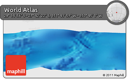 Physical Panoramic Map of the Area around 27° 58' 39" S, 151° 13' 29" W