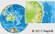 Physical Location Map of Mount Mort