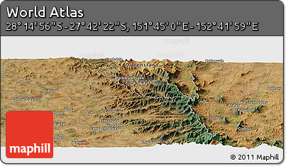 Satellite Panoramic Map of the Area around 27° 58' 39" S, 152° 13' 29" E