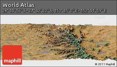 Satellite Panoramic Map of the Area around 27° 58' 39" S, 152° 13' 29" E