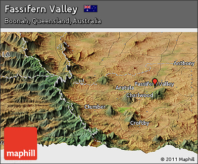 Satellite Panoramic Map of Fassifern Valley
