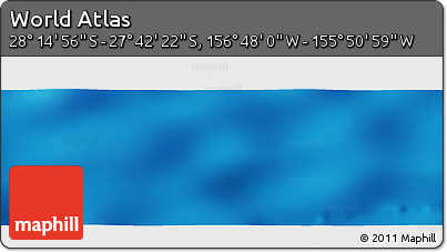 Physical Panoramic Map of the Area around 27° 58' 39" S, 156° 19' 29" W