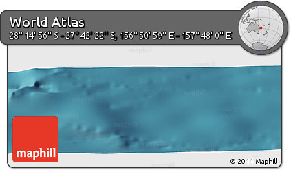Satellite Panoramic Map of the Area around 27° 58' 39" S, 157° 19' 29" E