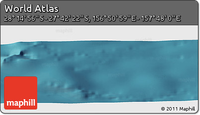 Satellite Panoramic Map of the Area around 27° 58' 39" S, 157° 19' 29" E