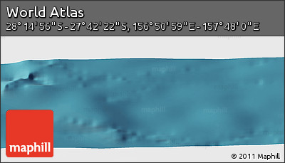 Satellite Panoramic Map of the Area around 27° 58' 39" S, 157° 19' 29" E