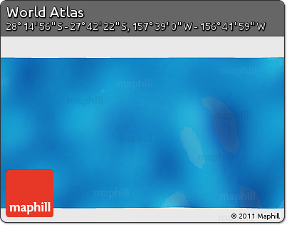 Shaded Relief 3D Map of the Area around 27° 58' 39" S, 157° 10' 30" W