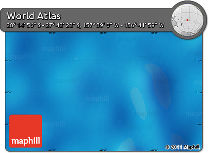 Physical Map of the Area around 27° 58' 39" S, 157° 10' 30" W