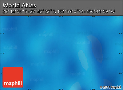 Physical Map of the Area around 27° 58' 39" S, 157° 10' 30" W