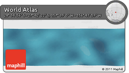 Satellite Panoramic Map of the Area around 27° 58' 39" S, 157° 10' 30" W