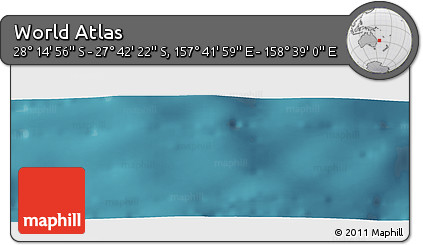 Satellite Panoramic Map of the Area around 27° 58' 39" S, 158° 10' 30" E