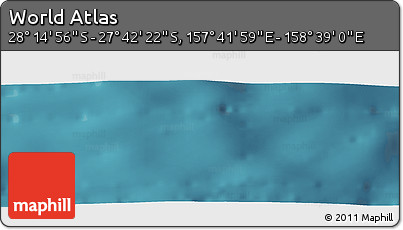Satellite Panoramic Map of the Area around 27° 58' 39" S, 158° 10' 30" E