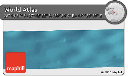 Satellite Panoramic Map of the Area around 27° 58' 39" S, 159° 52' 30" E