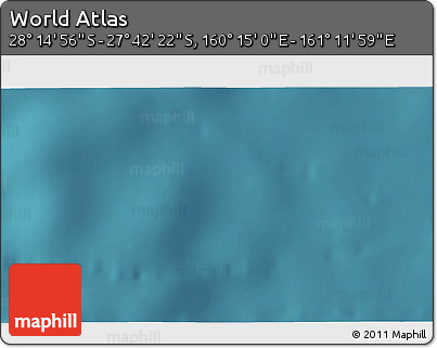 Satellite 3D Map of the Area around 27° 58' 39" S, 160° 43' 29" E