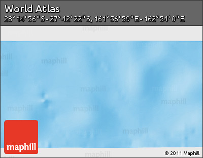 Shaded Relief 3D Map of the Area around 27° 58' 39" S, 162° 25' 30" E