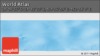 Physical Panoramic Map of the Area around 27° 58' 39" S, 162° 25' 30" E
