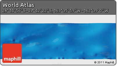 Physical Panoramic Map of the Area around 27° 58' 39" S, 163° 7' 30" W