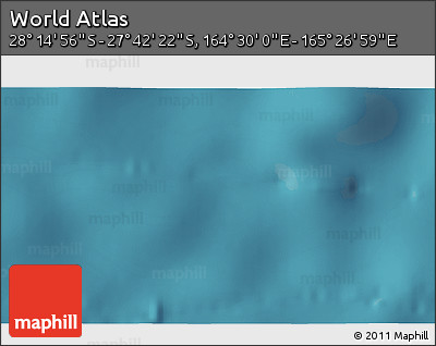 Satellite 3D Map of the Area around 27° 58' 39" S, 164° 58' 29" E