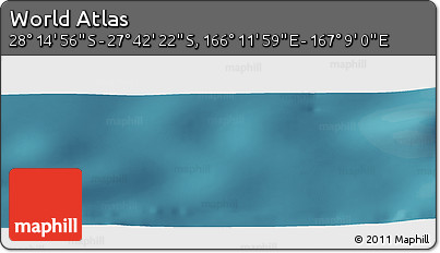 Satellite Panoramic Map of the Area around 27° 58' 39" S, 166° 40' 30" E