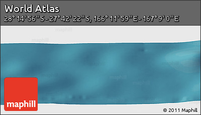 Satellite Panoramic Map of the Area around 27° 58' 39" S, 166° 40' 30" E