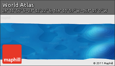 Political Panoramic Map of the Area around 27° 58' 39" S, 168° 13' 29" W