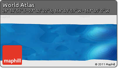 Political Panoramic Map of the Area around 27° 58' 39" S, 168° 13' 29" W