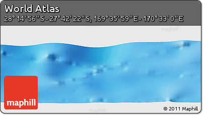 Physical Panoramic Map of the Area around 27° 58' 39" S, 170° 4' 29" E