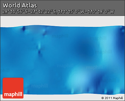 Physical 3D Map of the Area around 27° 58' 39" S, 170° 46' 30" W