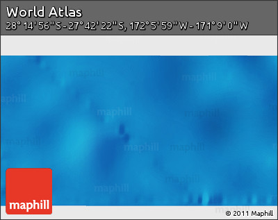 Physical 3D Map of the Area around 27° 58' 39" S, 171° 37' 30" W