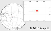 Blank Location Map of the area around 27° 58' 39" S, 171° 37' 30" W