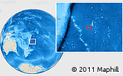 Shaded Relief Location Map of the area around 27° 58' 39" S, 171° 37' 30" W