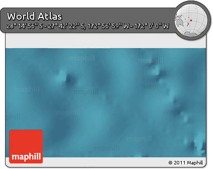 Satellite 3D Map of the Area around 27° 58' 39" S, 172° 28' 29" W