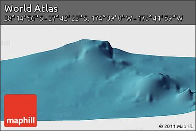 Satellite Panoramic Map of the Area around 27° 58' 39" S, 174° 10' 30" W