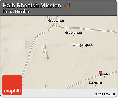 Shaded Relief 3D Map of Haib Rhenish Mission