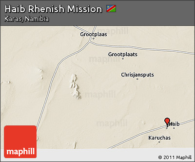Shaded Relief 3D Map of Haib Rhenish Mission