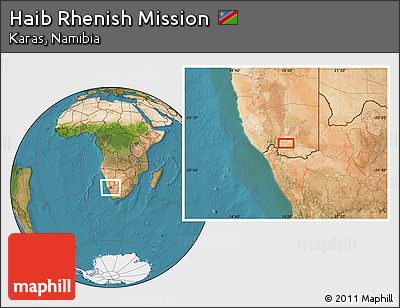 Satellite Location Map of Haib Rhenish Mission
