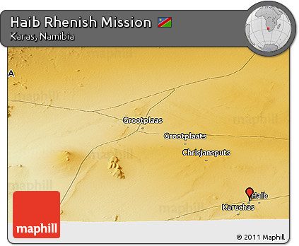Physical Panoramic Map of Haib Rhenish Mission
