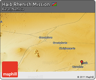 Physical Panoramic Map of Haib Rhenish Mission