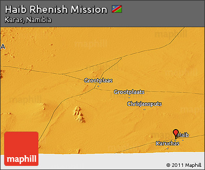 Political Panoramic Map of Haib Rhenish Mission