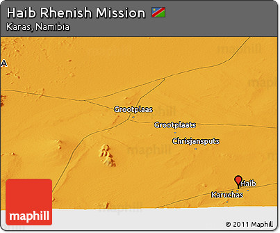 Political Panoramic Map of Haib Rhenish Mission