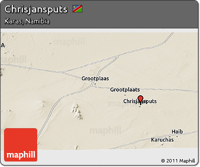 Shaded Relief Panoramic Map of Chrisjansputs