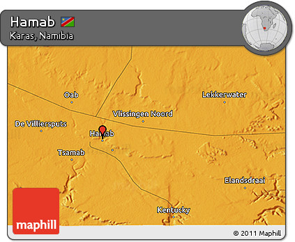 Political 3D Map of Hamab
