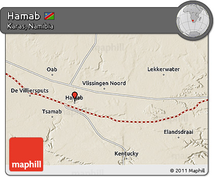 Shaded Relief 3D Map of Hamab