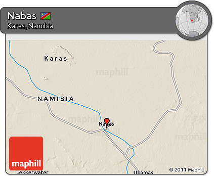 Shaded Relief 3D Map of Nabas