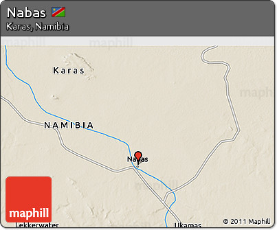 Shaded Relief 3D Map of Nabas