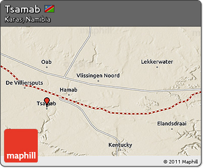 Shaded Relief 3D Map of Tsamab