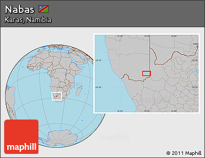 Gray Location Map of Nabas